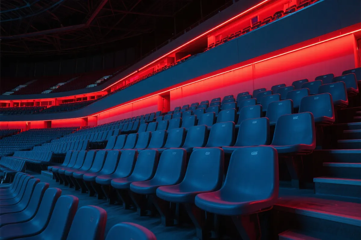 世界杯赛程与体育场馆氛围示意图